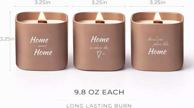 Set of 3 Premium Scented Soy Candles Gift Set | Home Collection – White Musk - Image 4
