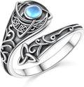 Hamsa Hand of Fatima Lotus Evil Eye/Love Heart/Butterfly/Rose Spoon Adjustable Open Rings 925 Sterling Silver Statement Ring Jewelry Gifts for Women