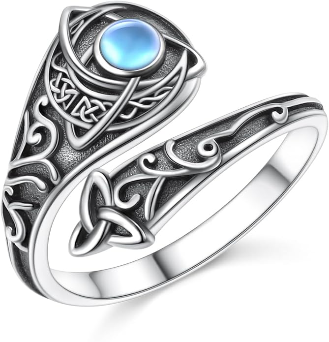 Hamsa Hand of Fatima Lotus Evil Eye/Love Heart/Butterfly/Rose Spoon Adjustable Open Rings 925 Sterling Silver Statement Ring Jewelry Gifts for Women