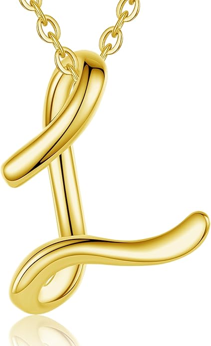 EUDORA Sterling Silver Initial Necklaces for Women, Classic 26 Letter Neckless Gifts for Girls, Sister, Mother Daughter, 18 inch Chain