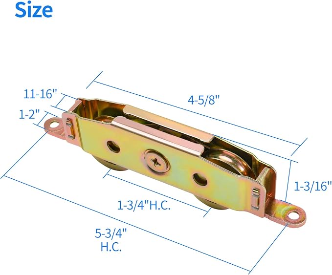 Huazu Heavy-Duty Sliding Door Rollers - Image 6
