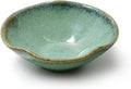 4.7" Small Decorative Bowl, Small Key Bowl, Ceramic Potpourri Bowl | Green Bowl by KROUJITY