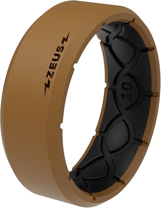 Groove Life Zeus Anti Stretch Silicone Ring Breathable Silicone Rings for Him and Her, Unique Design, Comfort Fit Ring