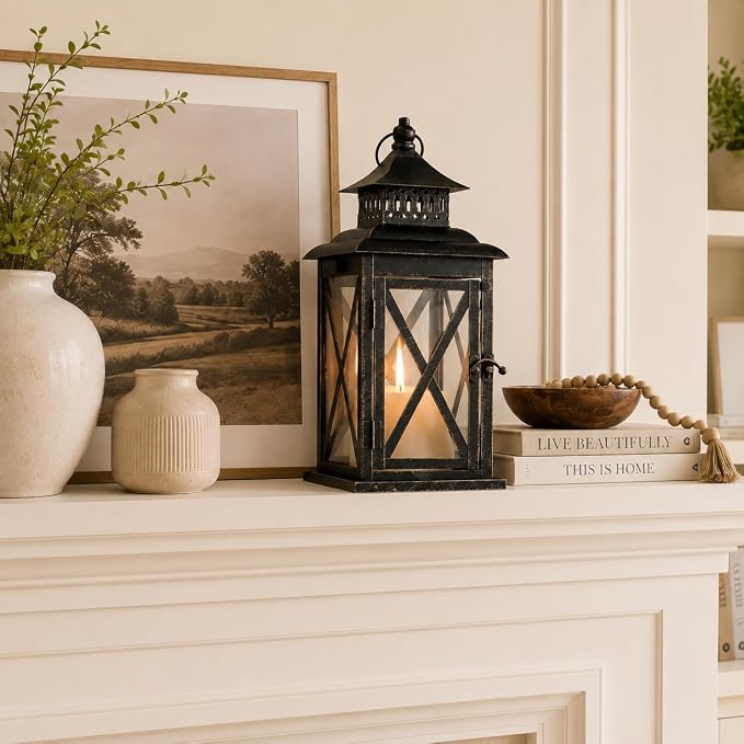 Lantern Decorative Indoor & Outdoor, Large Hanging Candle Lanterns Home Decor - Image 8