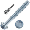 Wensilon 5/16" x 3" Zinc Plated Large Diameter Concrete Screw Actual Thickness by Wensilon