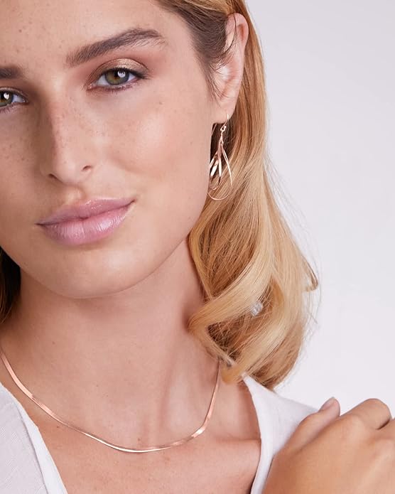 MILLA Teardrop Earrings - Designer Silver Statement Earrings or Gold Dangle Earrings for Women Trendy Upscale Dangly Earrings