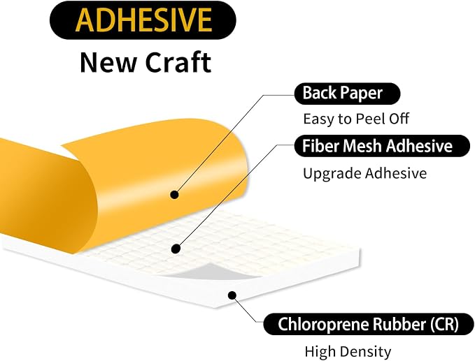 Foam Tape, Weather Stripping, High Density CR, Soundproof, 3 in x 1/4 in x 10Ft - Image 3