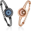 TOTWOO Long Distance Touch Bracelets for Couples, Smart Light & Vibration Love Jewelry, Long Distance Valentines Day Gifts for Him Her Women Men, One-to-One Bluetooth Pairing via App