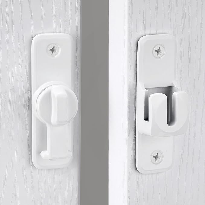 3 Pcs White 90/180 Degree Flip Latch, Zinc Alloy Barn Door Latch | Right Angle - Image 6