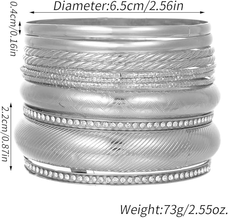 16Pcs Gold Bangle Bracelets for Women - Multi Layer Stackable Textured Bracelets Boho Jewelrys Set.