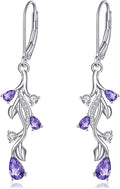 VONALA Flower Earrings for Women 925 Sterling Silver Rose/Lotus/Scottish Thistle/Tulip/Lilac/Mushroom/Pineapple Dangle Drop Earrings Flower Jewelry Gifts for Women Girls Birthday Gifts