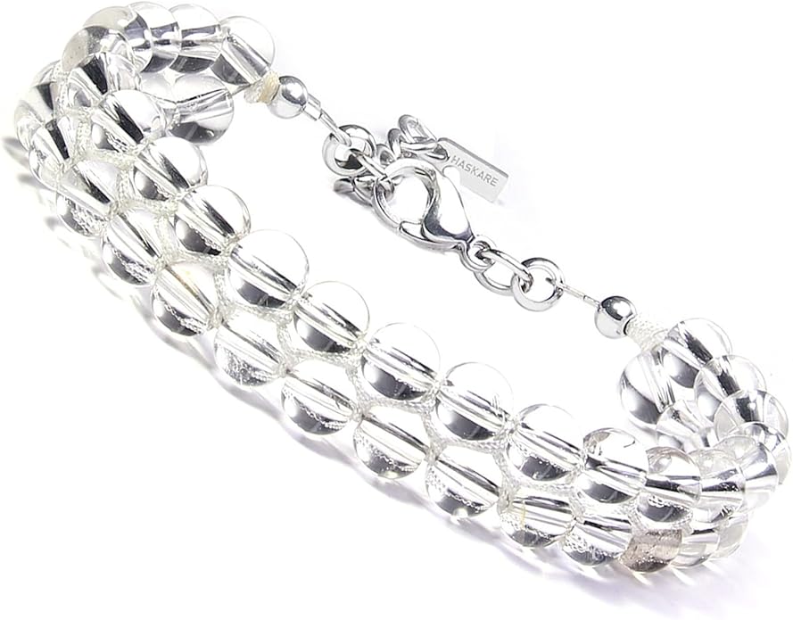 HASKARE Real Crystal Bracelet Women Valentine Day Gift for Her, Real Malachite Handmade Bracelets Gift for Mom from Daughter, Premium Gemstone Protection Gift for Women Healing Anxiety Relief