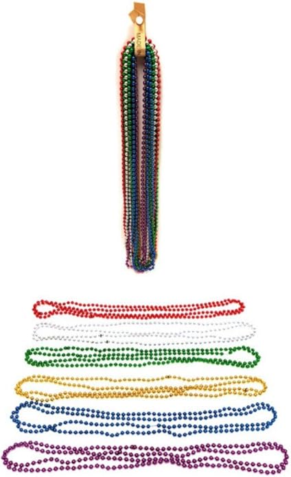Festive Metallic Beaded Necklaces