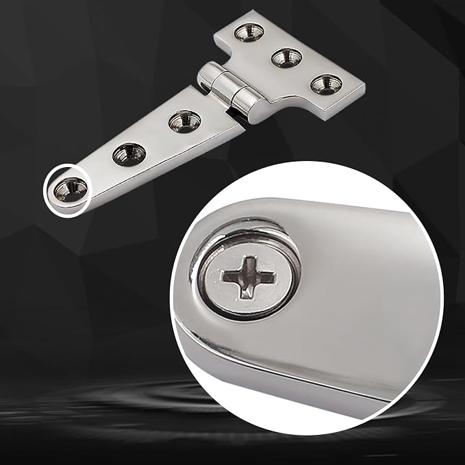 316 Stainless Steel T Hinges Marine Grade 4'' x 2" Heavy Duty Boat Hatch Hinge - Image 6