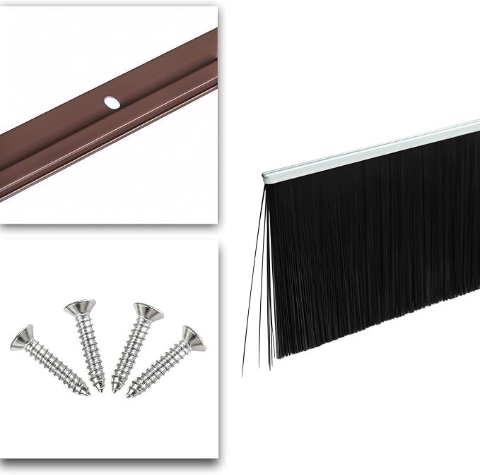 8 Sets Garage Door Brush Seal, roll up door brush seal kit, - Image 10