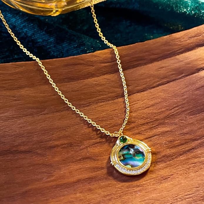 IBARA Women Gold Dianty Necklace Sun Crescent Moon Star Evil Eye Lock Lovely Heart Flower Butterfly Pearl Pendant Coin Necklaces 18K Gold CZ Diamond Filled Chain Boho Beach Simple Handmade Jewelry