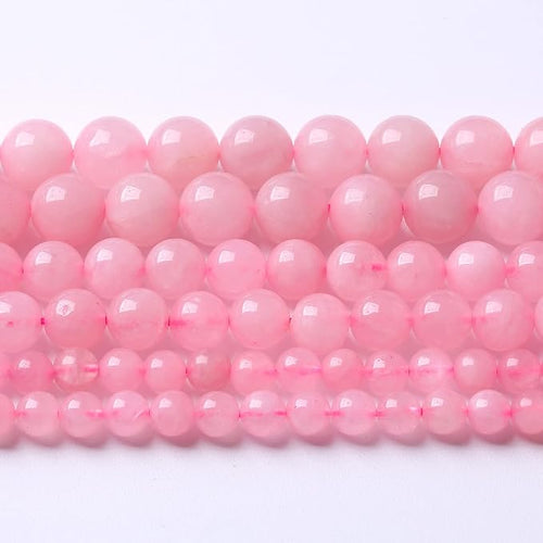10mm 38PCS Natural Rose Quartz Beads Pink Energy Crystal Round Loose Beads for Jewelry Making DIY Bracelets 15" 38pcs