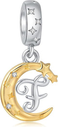 925 Sterling Silver Letter Charms fit Pandora Charms Bracelets fit Women Christmas Birthday Gift