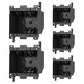 2-Gang Black Non-Metallic PVC Old Work Electrical Box, 25 Cubic Inch. – by YQMIGU