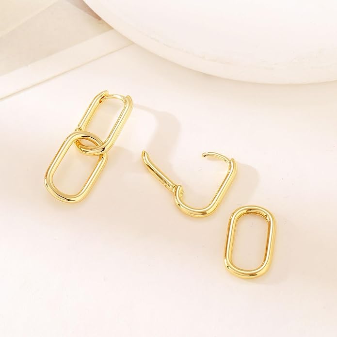 14K Gold Plated Knot Earrings for Women Gold Silver Earrings Heart Link Drop Dangle Earring Chunky Golden Knotted Statement Jewelry