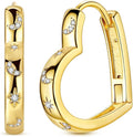 NARMO Earrings for Women 925 Sterling Silver Heart Hoops Small Colorful Rainbow Hoop Earrings Huggie Earrings