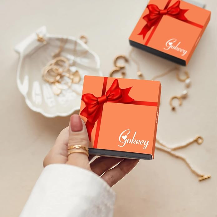 Gold Bracelets Set for Women Non Tarnish, 14K Gold Plated Sterling Silver Chunky Cuff Bracelet Stackable Gold Bangles Bracelet for Women Trendy Fashion Accessories Tie Knot Cuban Rope Paperclip Beaded Bracelet Stack Jewelry Valentines Day Gifts