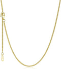 BEAYEG 14K Gold Chain Necklace for Women, Solid Chain Necklace, Hypoallergenic Durable Everyday Gold Jewelry Gift Ready (Length, 20inchs,Diameter1.6mm/1.8mm/2mm