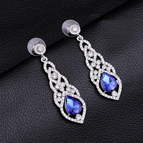 mecresh Women's Alloy Teardrop Crystal Chandelier Dangle Earrings