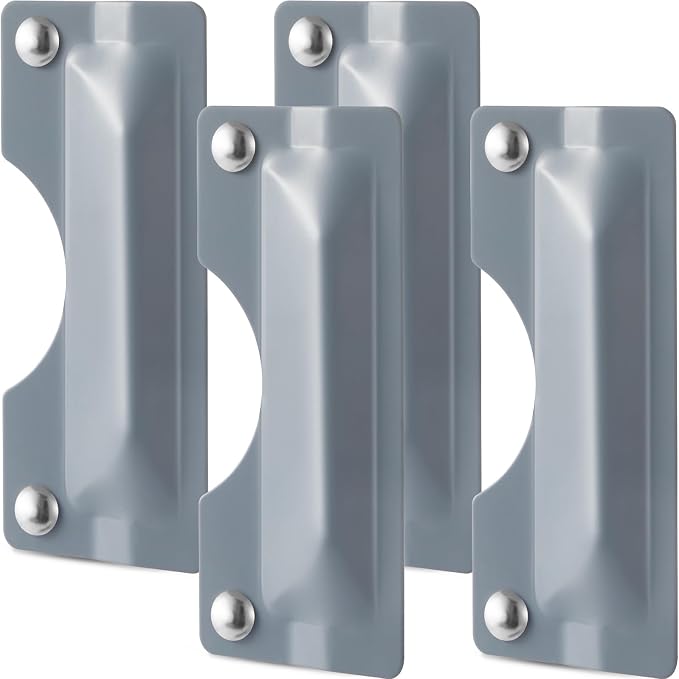 Yaocom 4 Pcs 3 x 7'' Door Latch Guard Plate Cover Electroplated Sand Carbon by Yaocom