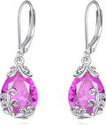 POPLYKE Celtic Filigree Teardrop Drop Dangle Earrings Sterling Silver Leverback Earrings Jewelry for Women