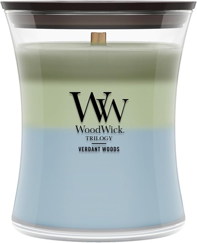 Woodwick Verdant Woods Medium Hourglass Trilogy Candle by WoodWick
