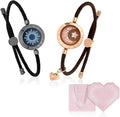 TOTWOO Long Distance Touch Bracelets for Couples, Smart Light & Vibration Love Jewelry, Long Distance Valentines Day Gifts for Him Her Women Men, One-to-One Bluetooth Pairing via App