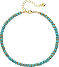 XIJIN Natural Stone Beaded Anklets for Women Handmade Beach Boho Turquoise Beads Ankle Bracelet Jewelry Gift for Her