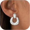 Clip on Earrings for Women Hypoallergenic Statement Retro Clip Earrings 14K Gold/Silver Plated Hoop Dangle Earrings 5A Cubic Zirconia Round Multiple Styles for Women Fashion Trendy Jewelry Gifts