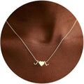 TURANDOSS Valentines Day Gifts for Kids Teen Girls - Dainty 14K Gold Plated Letter A-Z Initial Necklace with Heart, Personalized Jewelry Birthday Valentines Day Gifts for Girlfriend Wife Women