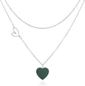 Linawe Layered Choker Heart Pendant Necklace for Women Trendy, Gold/Silver/Rose Gold Chain Stainless Steel Stacked Necklaces, Double Heart Necklace Y2K Preppy Jewelry