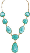 Bocar Bubble Chunky Necklace Alloy Necklace Resin Statement Pendant Necklace for Women