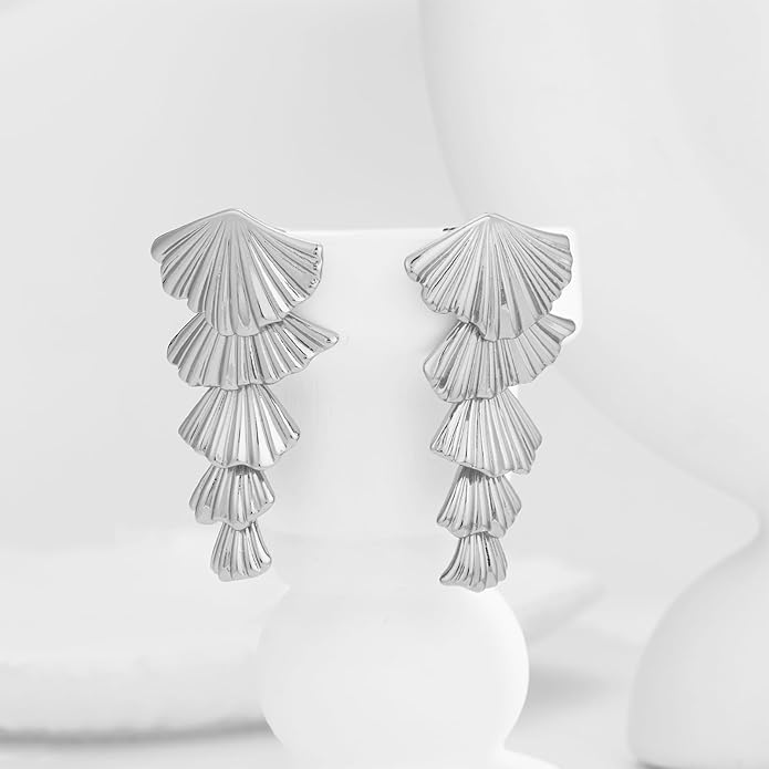 Gold/Silver Shell Dangle Earrings for Women Seashell Starfish Drop Dangle Earrings Beach Earrings Hypoallergenic Earrings Summer Jewelry