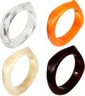 Chunky Acrylic Bracelets for Women -4Pcs Trendy Chunky Bangle Fashion Big Stackable Bangles Set, Trendy Cuff Bracelet Stack Fashion Womens Jewelry Gifts
