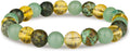 Crystal Vibe Extra Strength Wealth Bracelet - Money Bracelet for Prosperity - Citrine, Green Aventurine and African Turquoise Beaded Bracelet for Women Men - Adjustable Size