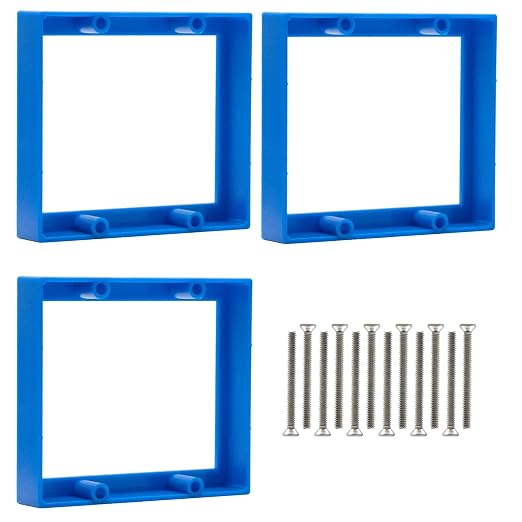 3/4” Blue Double Gang Outlet Extender, Fixes Recessed or Protruding Electrical by AIRTAK