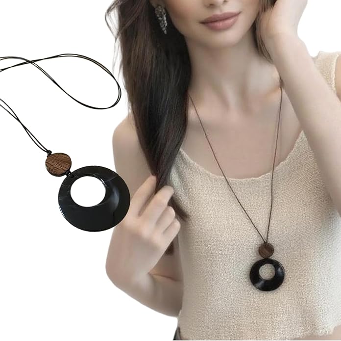 Boho Necklaces for Women, Vintage Pendant Necklaces Two Layers of Wear Choker, Adjustable Trendy Necklace Hippie Handmade Fashion Jewelry Accessories, Birthday Gifts