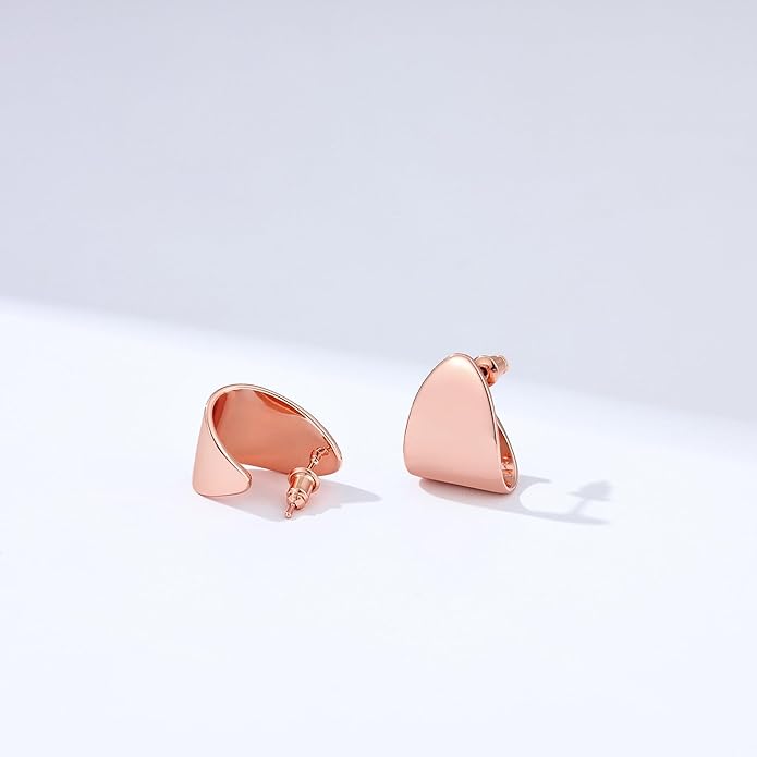 Gacimy Chunky Earrings for Women, Teardrop Earrings with 925 Sterling Silver Post, 14K Gold Plated Statement Drop for Women