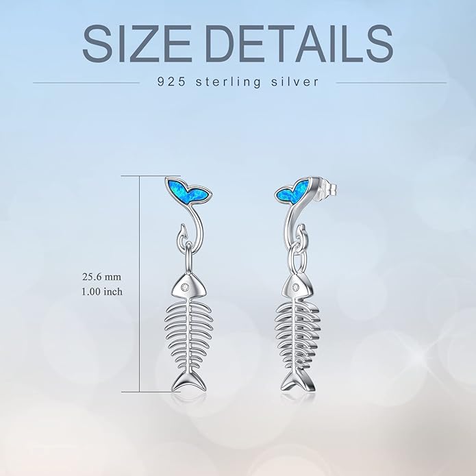 PELOVNY Animal Dangle Earrings Sterling Silver Hypoallergenic Moss Agate Crystal Moonstone Earrings Bee Butterfly Dolphin Peacock Phoenix Jewelry Birthday Christmas Gifts for Women