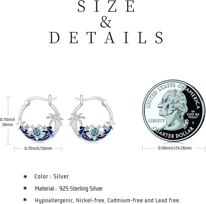 JUSTKIDSTOY Hypoallergenic Panda/Unicorn/Hummingbird/Dolphin Hoop Earrings for Women 925 Sterling Silver Animal Huggie Hoop Earrings Jewelry Gifts for Sensitive Ears