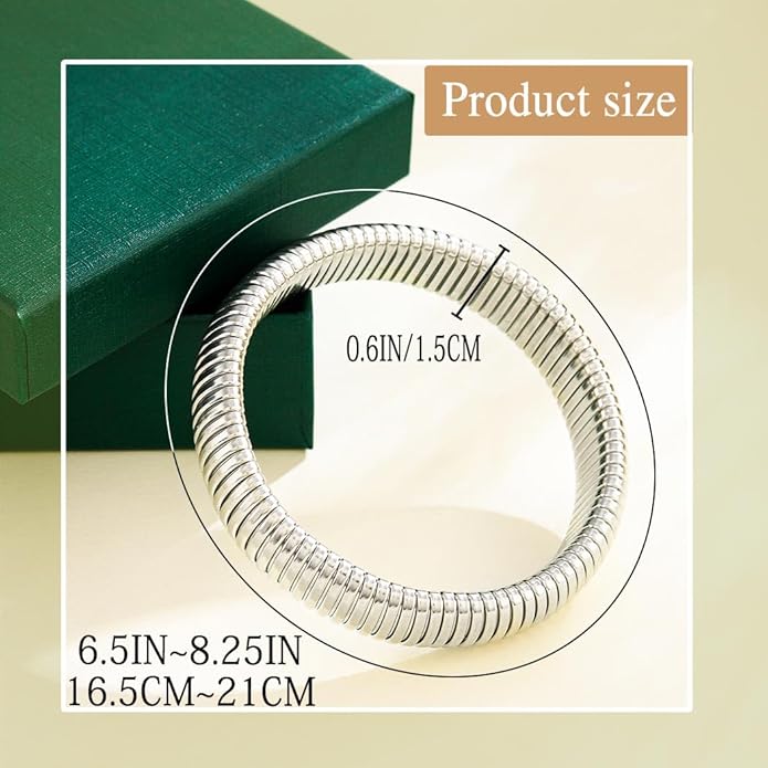 Gold Bangles for Women Chunky Bracelets Gold Plated Wide Ribbed Design Bangle Jewelry