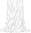 YAXINRUI 72 PCS White Mardi Gras Beads, 33" White Bead Necklaces Party Costume Necklace Round Parade Throw Beads in Bulk for Mardi Gras Christmas Festive Events, Party Favors