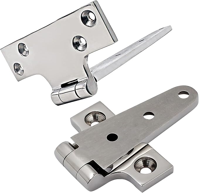 316 Stainless Steel T Hinges Marine Grade 4'' x 2" Heavy Duty Boat Hatch Hinge - Image 2