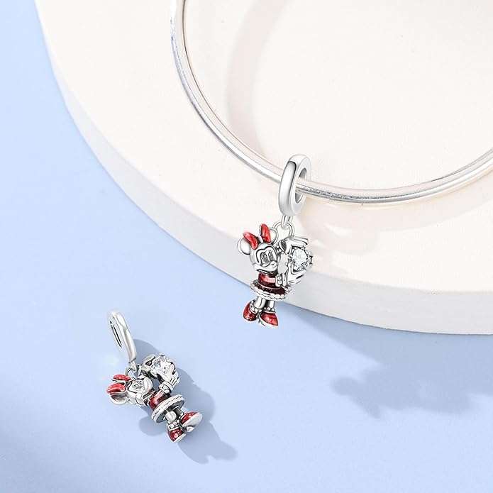 LIGHTDOG 925 Sterling Silver Charm fits Pandora Charm Bracelet Necklaces Pendant Bead Charms Jewelry Gift for Women Family Friends