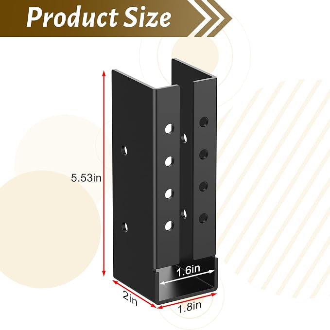 2"x6" Concealed Joist Hanger, Outdoor Concealed-Flange Joist Bracket | Joist - Image 2
